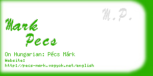 mark pecs business card